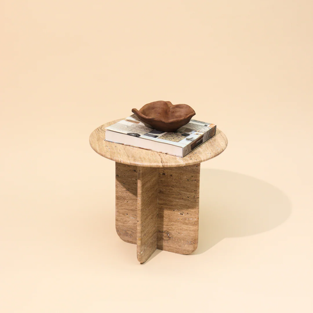 Norge Marble Table - Travertine