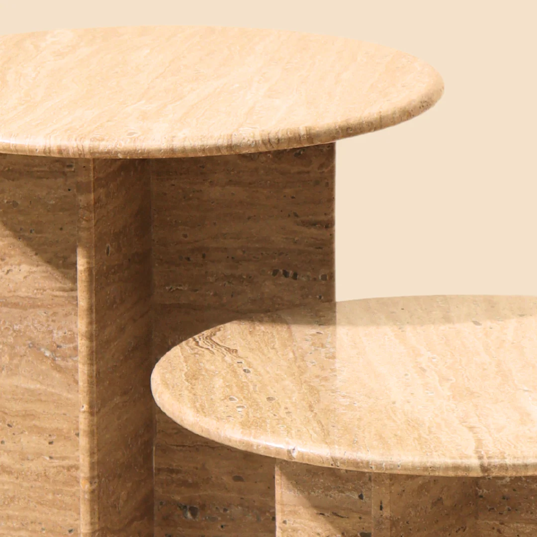 Norge Marble Table - Travertine - Image 5